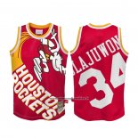 Maglia Houston Rockets Hakeem Olajuwon #34 Mitchell & Ness Big Face Rosso