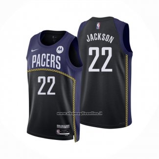 Maglia Indiana Pacers Isaiah Jackson #22 Citta 2022-23 Blu