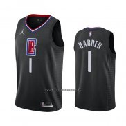 Maglia Los Angeles Clippers James Harden #1 Statement 2021-22 Nero