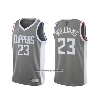 Maglia Los Angeles Clippers Lou Williams #23 Earned 2020-21 Grigio