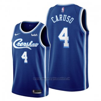 Maglia Los Angeles Lakers Alex Caruso NO 4 Classic Edition 2019-20 Blu