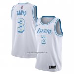 Maglia Los Angeles Lakers Anthony Davis #3 Citta 2020-21 Bianco