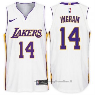 Maglia Los Angeles Lakers Brandon Ingram NO 14 2017-18 Bianco