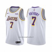 Maglia Los Angeles Lakers Carmelo Anthony #7 Association 2021 Bianco