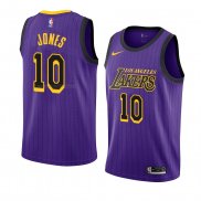 Maglia Los Angeles Lakers Jemerrio Jones NO 10 Citta 2018-19 Viola