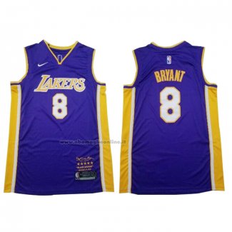 Maglia Los Angeles Lakers Kobe Bryant NO 8 Retirement 2018 Viola