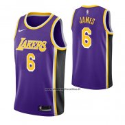 Maglia Los Angeles Lakers LeBron James #6 Statement 2021-22 Viola