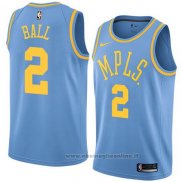 Maglia Los Angeles Lakers Lonzo Ball NO 2 Classic 2017-18 Blu