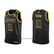 Maglia Los Angeles Lakers Malik Monk #11 Mamba 2021-22 Nero