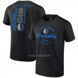Maglia Manica Corta Dallas Mavericks 2024 Eastern Conference Champions Jump Ball Roster Nero