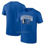Maglia Manica Corta Dallas Mavericks 2024 Western Conference Champions Behind The Back Pass Blu