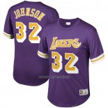 Maglia Manica Corta Los Angeles Lakers Magic Johnson #32 Viola