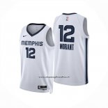 Maglia Memphis Grizzlies Ja Morant No 12 Association 2024-25 Bianco