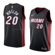 Maglia Miami Heat Justise Winslow NO 20 Icon 2018 Nero