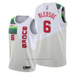 Maglia Milwaukee Bucks Eric Bledsoe NO 6 Earned Bianco