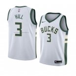 Maglia Milwaukee Bucks George Hill NO 3 Association 2018 Bianco