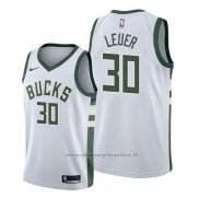 Maglia Milwaukee Bucks Jon Leuer NO 30 Association Bianco