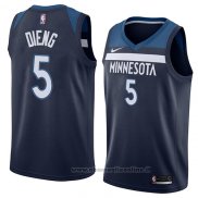 Maglia Minnesota Timberwolves Gorgui Dieng NO 5 Icon 2018 Blu