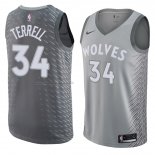 Maglia Minnesota Timberwolves Jared Terrell NO 34 Citta 2018 Grigio