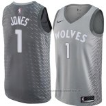 Maglia Minnesota Timberwolves Tyus Jones NO 1 Citta 2018 Grigio