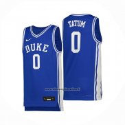Maglia NCAA Duke Blue Devils Jayson Tatum No 0 Blu