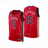 Maglia New Orleans Pelicans Jose Alvarado No 15 Statement 2024-25 Rosso