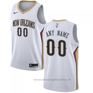 Maglia New Orleans Pelicans Personalizzate 17-18 Bianco