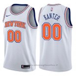 Maglia New York Knicks Enes Kanter NO 00 Statement 2017-18 Bianco