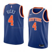 Maglia New York Knicks Isaiah Hicks NO 4 Icon 2018 Blu