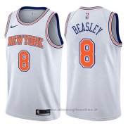 Maglia New York Knicks Michael Beasley NO 8 Statement 2017-18 Bianco