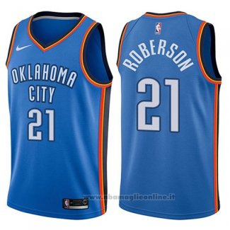 Maglia Oklahoma City Thunder Andre Roberson NO 21 Swingman Icon 2017-18 Blu