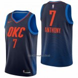Maglia Oklahoma City Thunder Carmelo Anthony #7 Statement Blu
