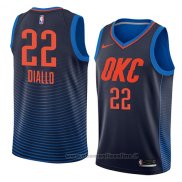 Maglia Oklahoma City Thunder Hamidou Diallo NO 22 Statement 2018 Blu