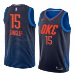 Maglia Oklahoma City Thunder Kyle Singler NO 15 Statement 2018 Blu