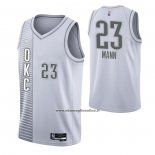 Maglia Oklahoma City Thunder Tre Mann #23 Citta 2021-22 Bianco