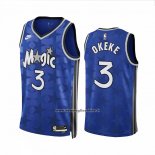 Maglia Orlando Magic Chuma Okeke #3 Classic 2023-24 Blu