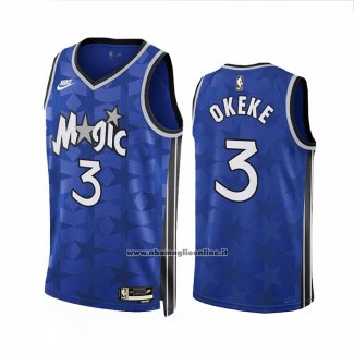 Maglia Orlando Magic Chuma Okeke #3 Classic 2023-24 Blu