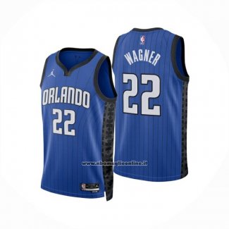 Maglia Orlando Magic Franz Wagner No 22 Statement 2024-25 Blu