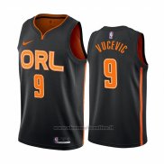 Maglia Orlando Magic Nikola Vucevic NO 9 Citta Edition Nero2