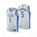 Maglia Orlando Magic Paolo Banchero No 5 Citta 2025-26 Bianco