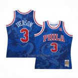 Maglia Philadelphia 76ers Allen Iverson #3 Asian Heritage Throwback 1996-97 Blu