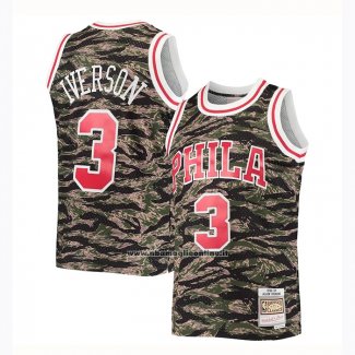 Maglia Philadelphia 76ers Allen Iverson #3 Hardwood Classics 1996-97 Camuffamento