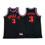 Maglia Philadelphia 76ers Allen Iverson NO 3 Throwback 1964 Nero