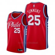 Maglia Philadelphia 76ers Ben Simmons NO 25 Statement Edition Rosso