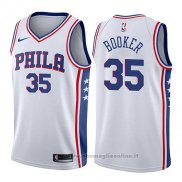 Maglia Philadelphia 76ers Trevor Booker NO 35 Association 2017-18 Bianco