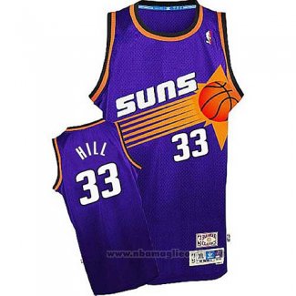 Maglia Phoenix Suns Grant Hill NO 33 Throwback Viola