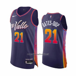 Maglia Phoenix Suns Keita Bates-Diop #21 Citta Autentico 2023-24 Viola