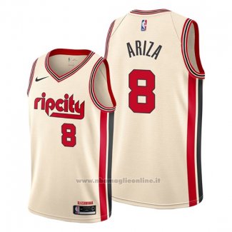 Maglia Portland Trail Blazers Trevor Ariza NO 8 Citta 2020 Crema