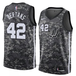 Maglia San Antonio Spurs Davis Bertans NO 42 Citta 2018 Grigio