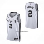 Maglia San Antonio Spurs Dylan Harper No 2 Association 2025-26 Bianco
